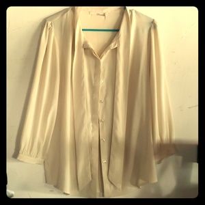 Blouse with tie front